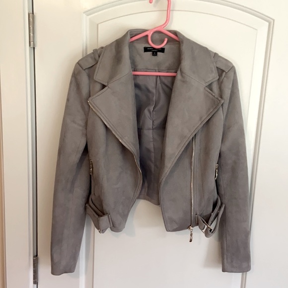 Romeo & Juliet Couture Gray Motorcycle Jacket - S - Picture 2 of 6